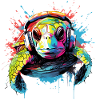 Turtle with headphones Turtles Animals