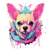 Farbenfroher Chihuahua