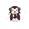 Vampire dalmatien heureux Halloween