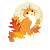 Herbst Katze Kätzchen Fall Blätter