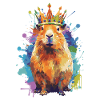 Capybara avec capybara couronne