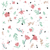 Pink floral transparent background