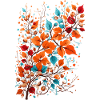 Autumn Flowers with Nuts