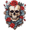 Skull with roses