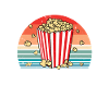 Retro Jeg liker popcorn og kanskje 3 personer kino Sna