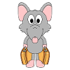 RATTE - KOFFER - TIER - TIERISCH