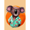 Koala mit Hawaii-Hemd