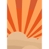 Orangefarbene Wolken