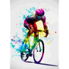 Rennrad Radfahrer Regenbogen