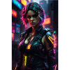 Frau cyberpunk