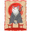 Samurai Japan Kat Torii Ninja Anime Kat