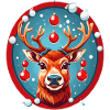 Reindeer with Christmas baubles
