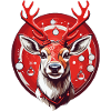 Rentier mit Weihnachtskugeln