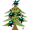 Christmas tree with cats