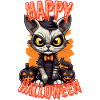 Spooky Cat Halloween Charm
