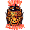 Spooky Cat Halloween Charm