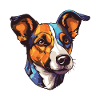 Jack Russel Terrier Dog Head