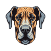 Great Dane Dog Head