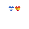 Nicaragua Spain Heartbeat Flag