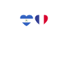 Nicaragua France Heartbeat Flag