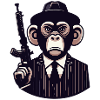 Pinstripe Gangster Monkey