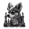 Chihuahua | Échecs | Joueur d'échecs | Plateau |