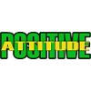 ATTITUDE POSITIVE - Texte vert/jaune