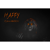 Orange Halloween Skull Glow