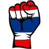Thailand flag fist hand icon