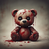 Peluche sanglante effrayante