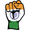 India Flag Fist Hand Symbol