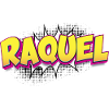 Raquel Benutzerdefinierter Name Comic-Buch-Stil Pop-Art,