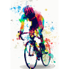 Rennrad Radfahrer Regenbogen