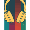 Retro Musik DJ Kopfhörer