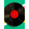 Retro Vinyl Platte Bunt