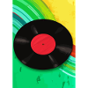 Retro Vinyl Platte Bunt