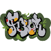 Frische Graffiti Schriftzug