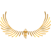Mystical wings with golden details