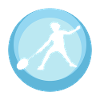 Serve badminton player
