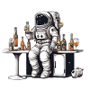 Drinking Astronaut, Drunk, Alcohol