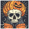 Halloween Skeleton Pumpkin