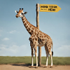 Giraffe Meme ''Mind your Head'' - Printflow