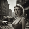 Jeune femme dans l’après-apocalypse