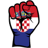 Croatia Flag Fist Hand Symbol