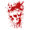 Splatter Skull Bloody