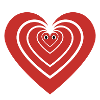 Red and White Heart Spider