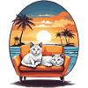 Cats on sofa
