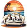 Cats by the sea