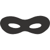 Grey Classic Superhero Mask