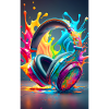 Bunte Kopfhörer